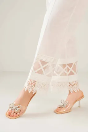 1 Piece - White Paste Printed Loose Fabric - 42503075