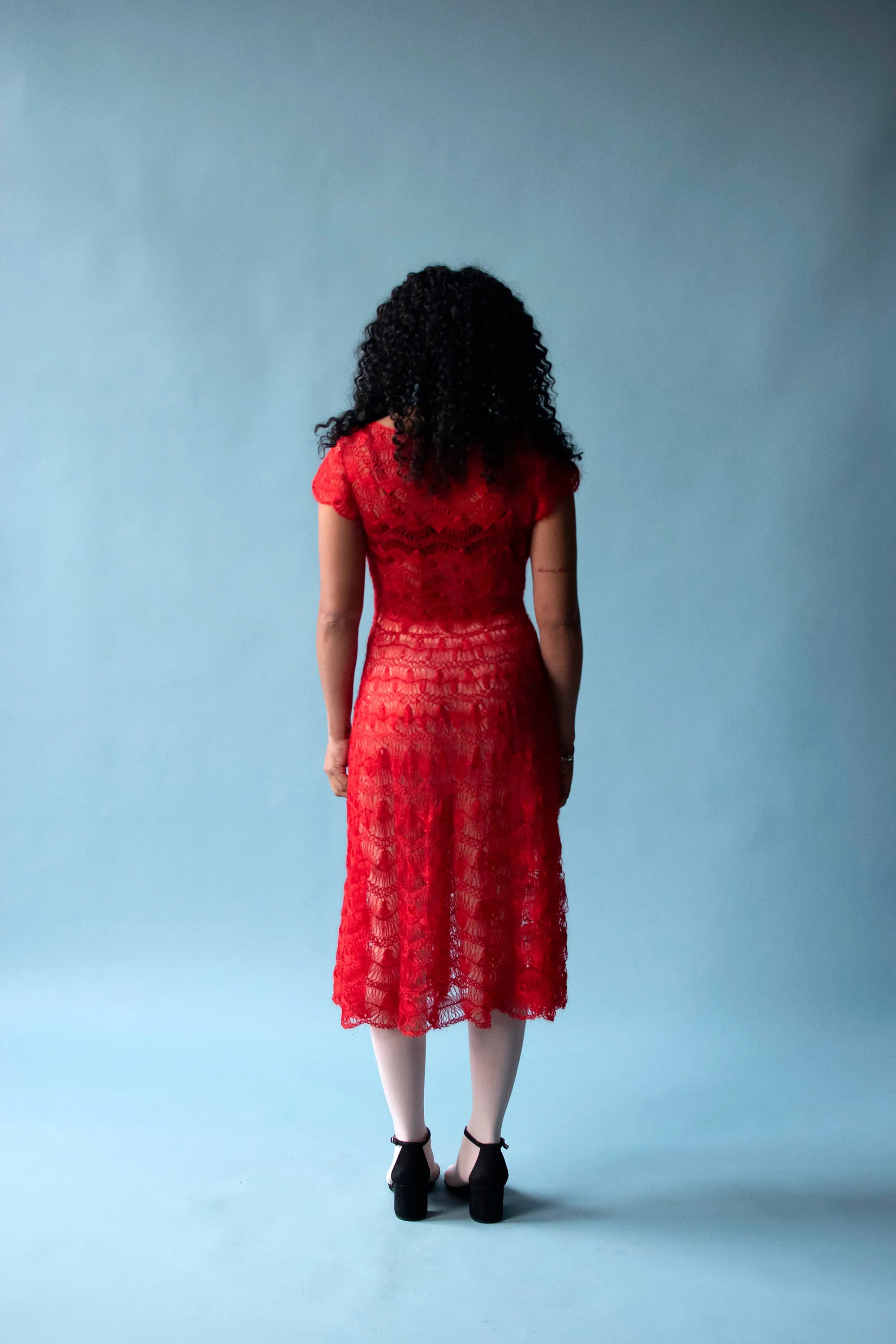 1950s Red Knit Dress