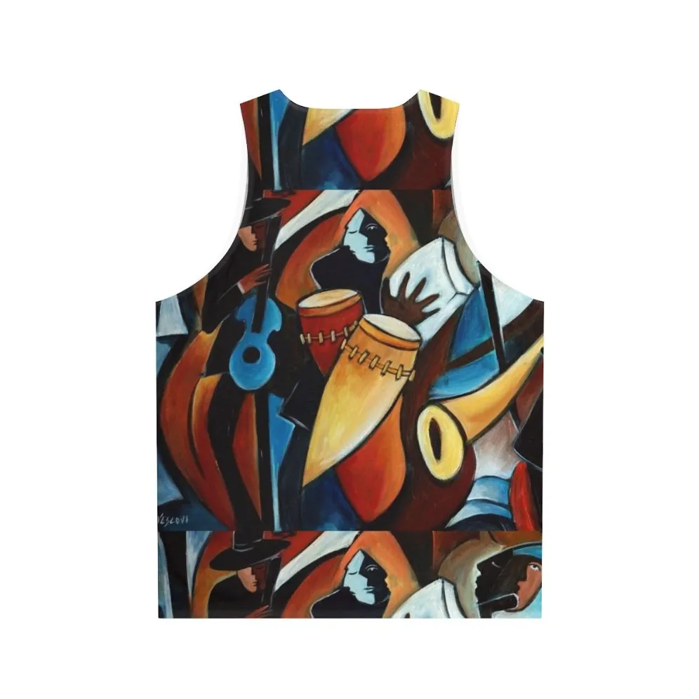 Acrylic Unisex Jazz Tank Top for Dance and Party