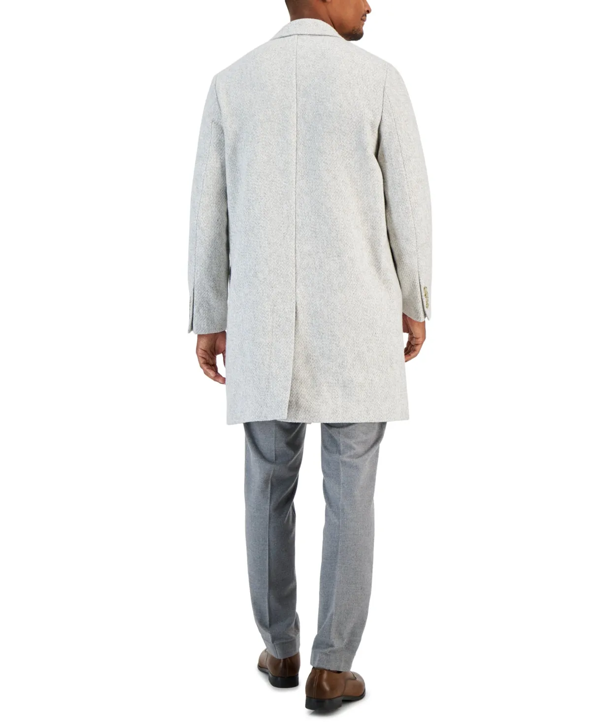 Alfani Mens Regular fit Overcoat Coat Medium White