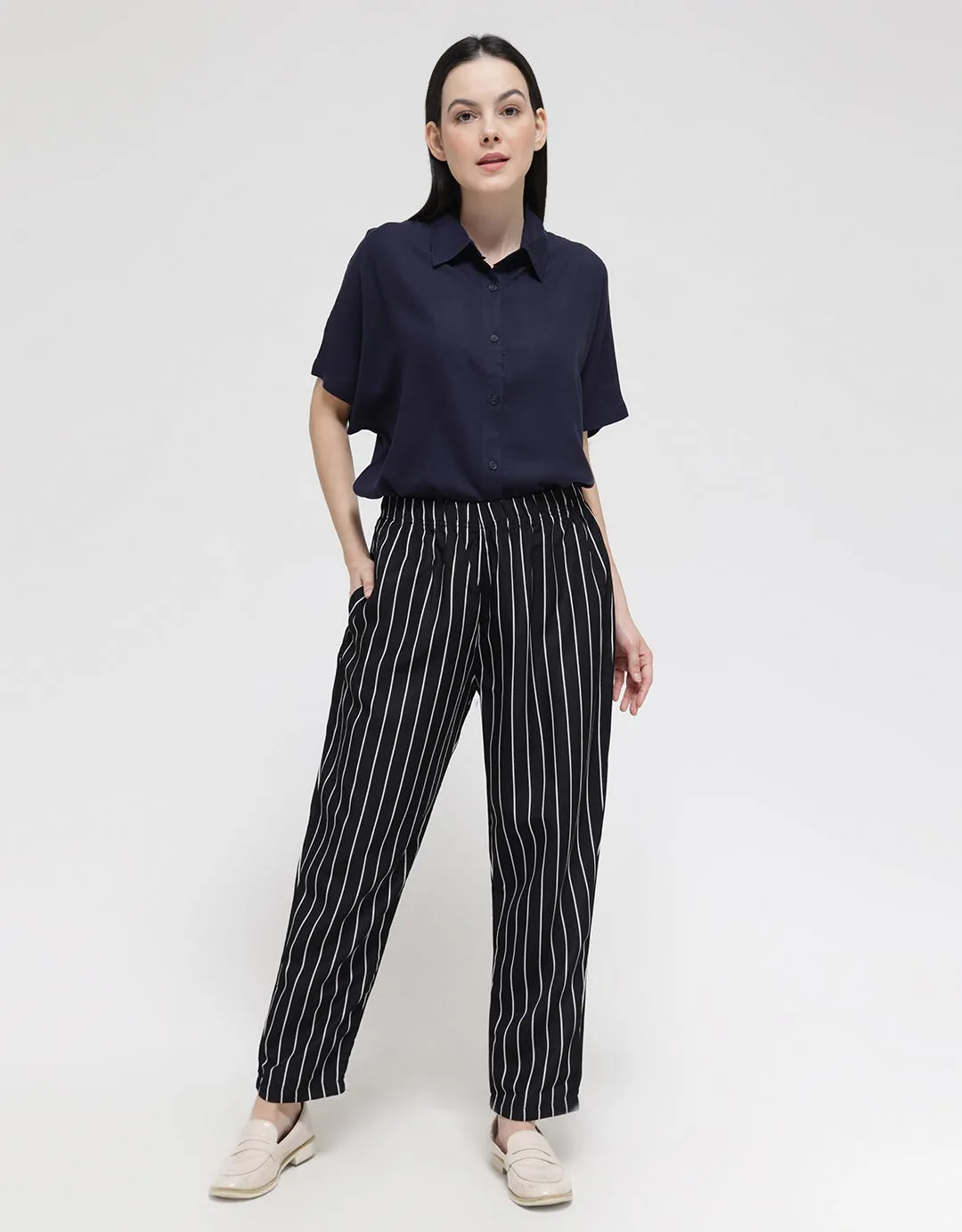 Anyday Long Pants Stripe Print