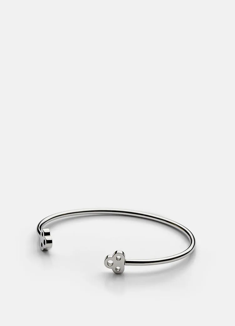 Bangle | Open Key Cuff | Silver