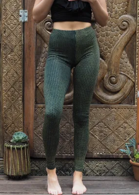 Beehive Leggings - Forest Green