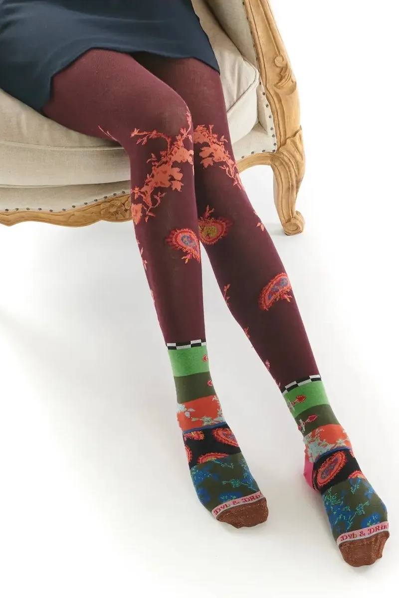 Bright Patterned Cotton Tights