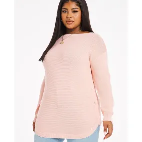 Capsule Side Button Tunic With Curved Hem