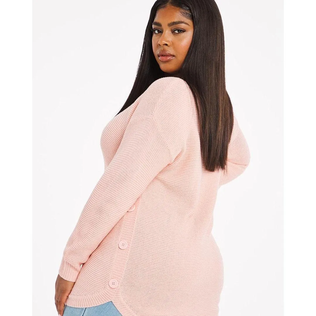 Capsule Side Button Tunic With Curved Hem