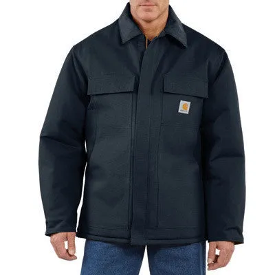 Carhartt Large Tall Dark Navy Arctic Quilt-Lined 12 Ounce Cotton Duck Traditional Coat