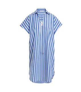 Chloe Lace-up Tunic Thick Blue/White Stripes