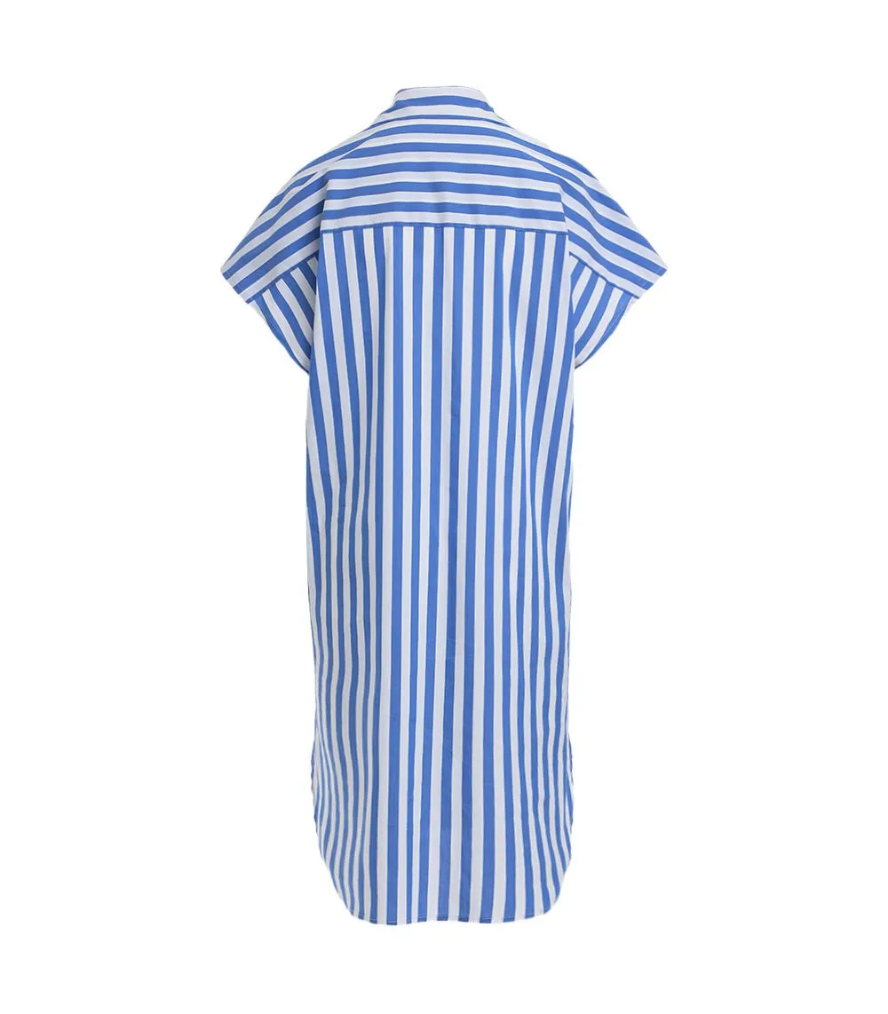 Chloe Lace-up Tunic Thick Blue/White Stripes
