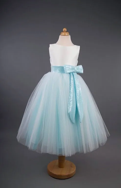 Coloured bow tulle dress