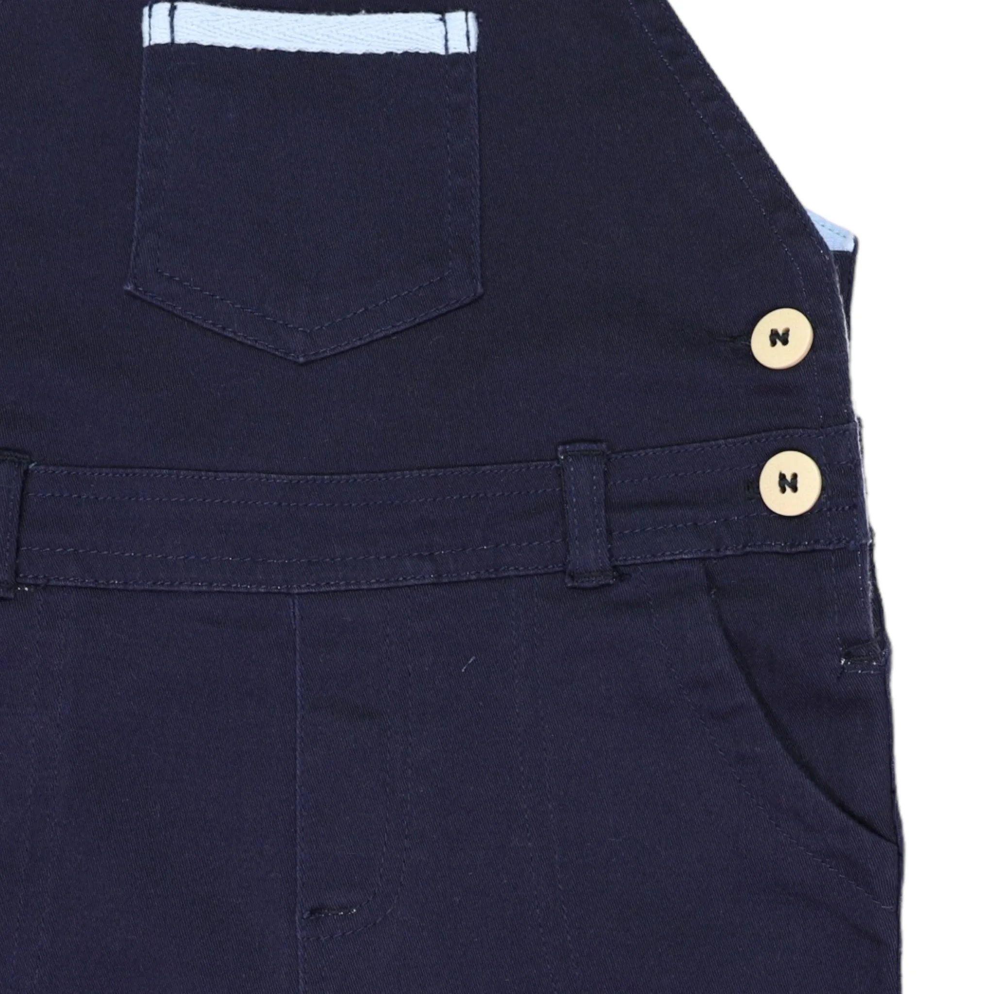 Contrast Twill Overall Navy