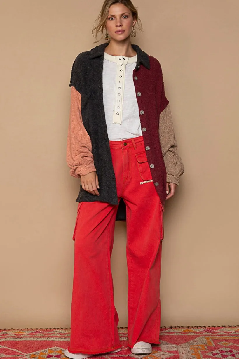 Cool in Cargo Loose Slouchy Fit 3D Pocket Wide Leg Pants