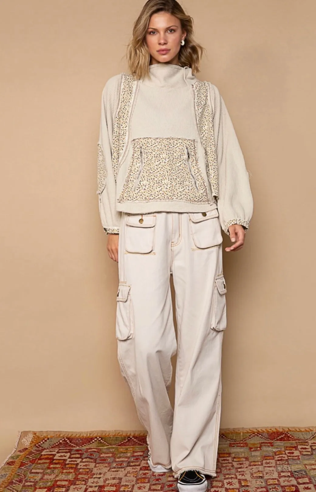 Cool in Cargo Loose Slouchy Fit 3D Pocket Wide Leg Pants