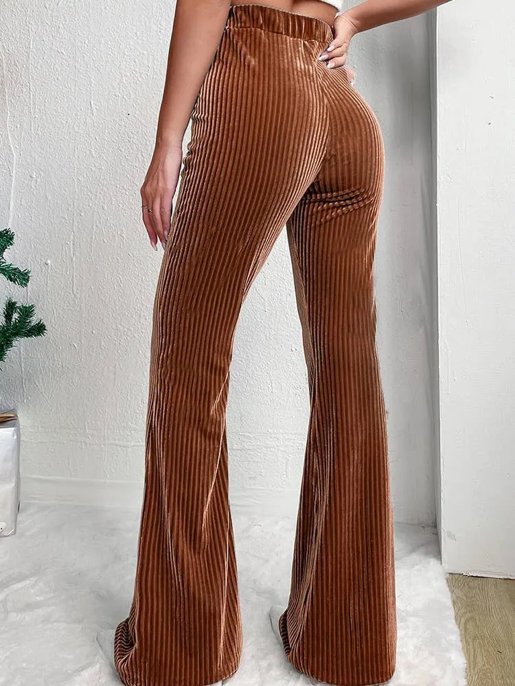 Corduroy flared pants