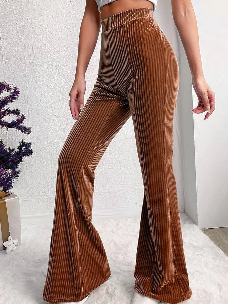 Corduroy flared pants