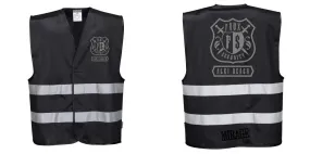 Custom Black Safety Vest Reflective Work & Event Vest Lightweight