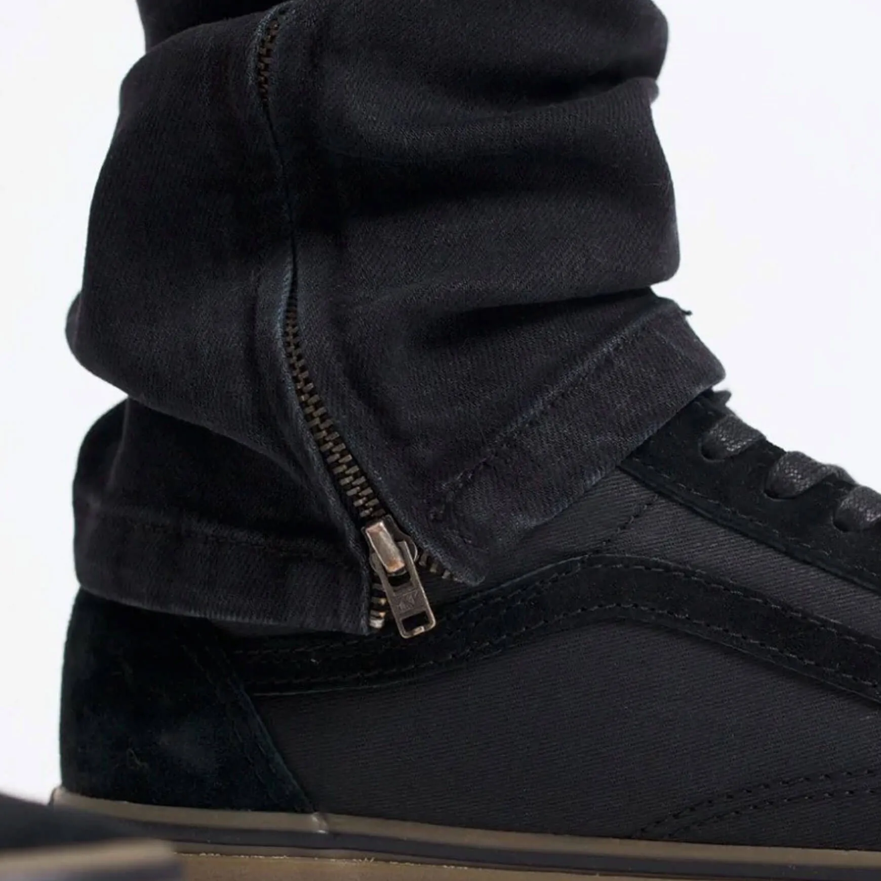 Destructor Ankle Zip Jeans Black Wash
