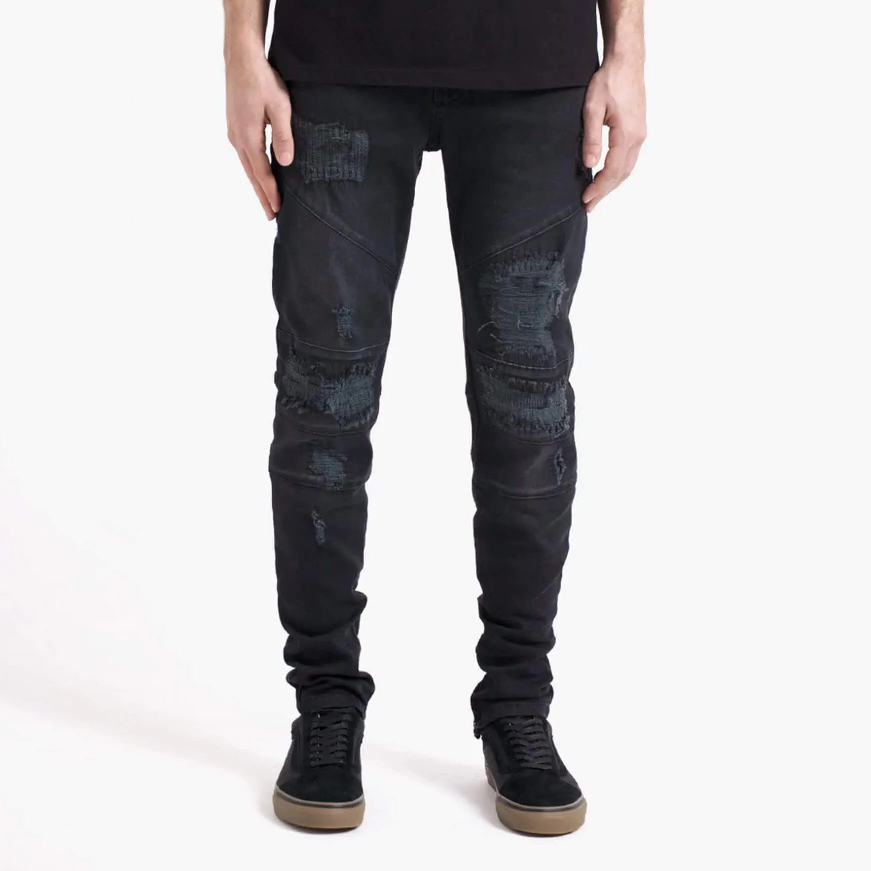Destructor Ankle Zip Jeans Black Wash