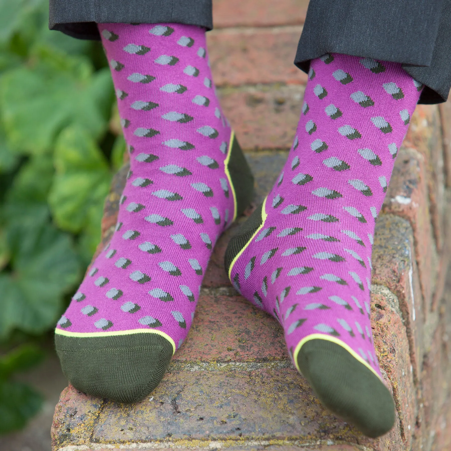 Disruption Men's Socks - Violet