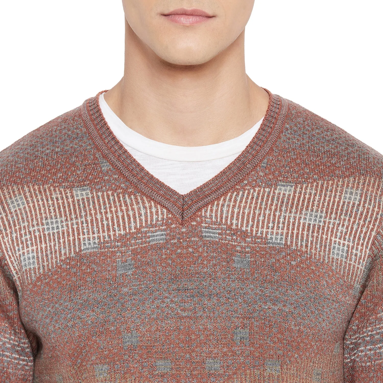 Duke Stardust Men Full Sleeve V Neck Sweater (SDS2066)