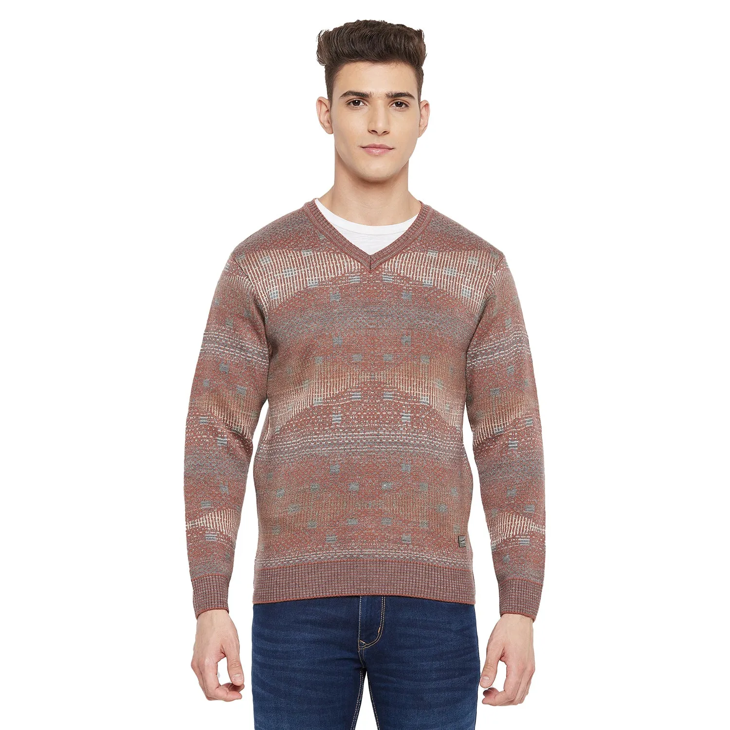 Duke Stardust Men Full Sleeve V Neck Sweater (SDS2066)