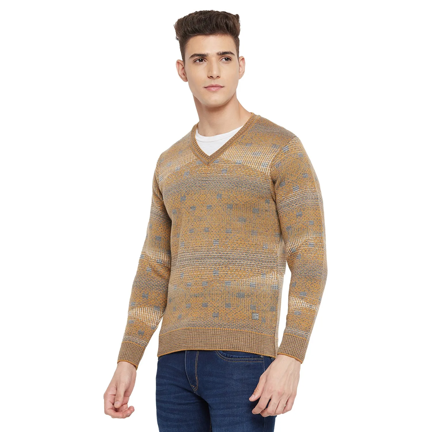 Duke Stardust Men Full Sleeve V Neck Sweater (SDS2066)