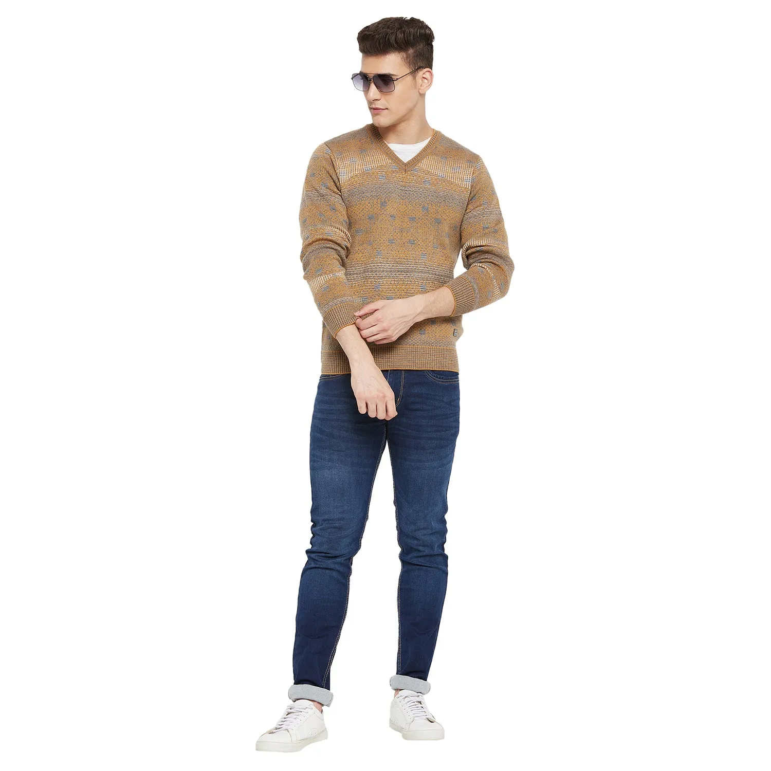 Duke Stardust Men Full Sleeve V Neck Sweater (SDS2066)