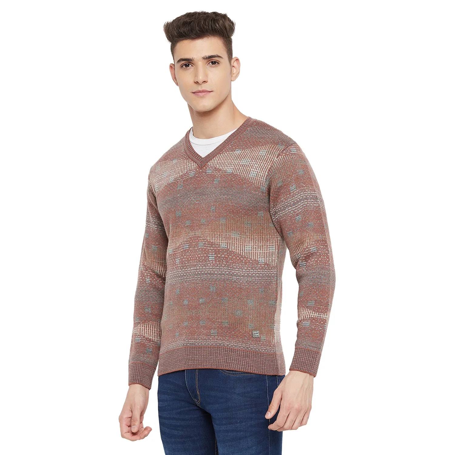 Duke Stardust Men Full Sleeve V Neck Sweater (SDS2066)