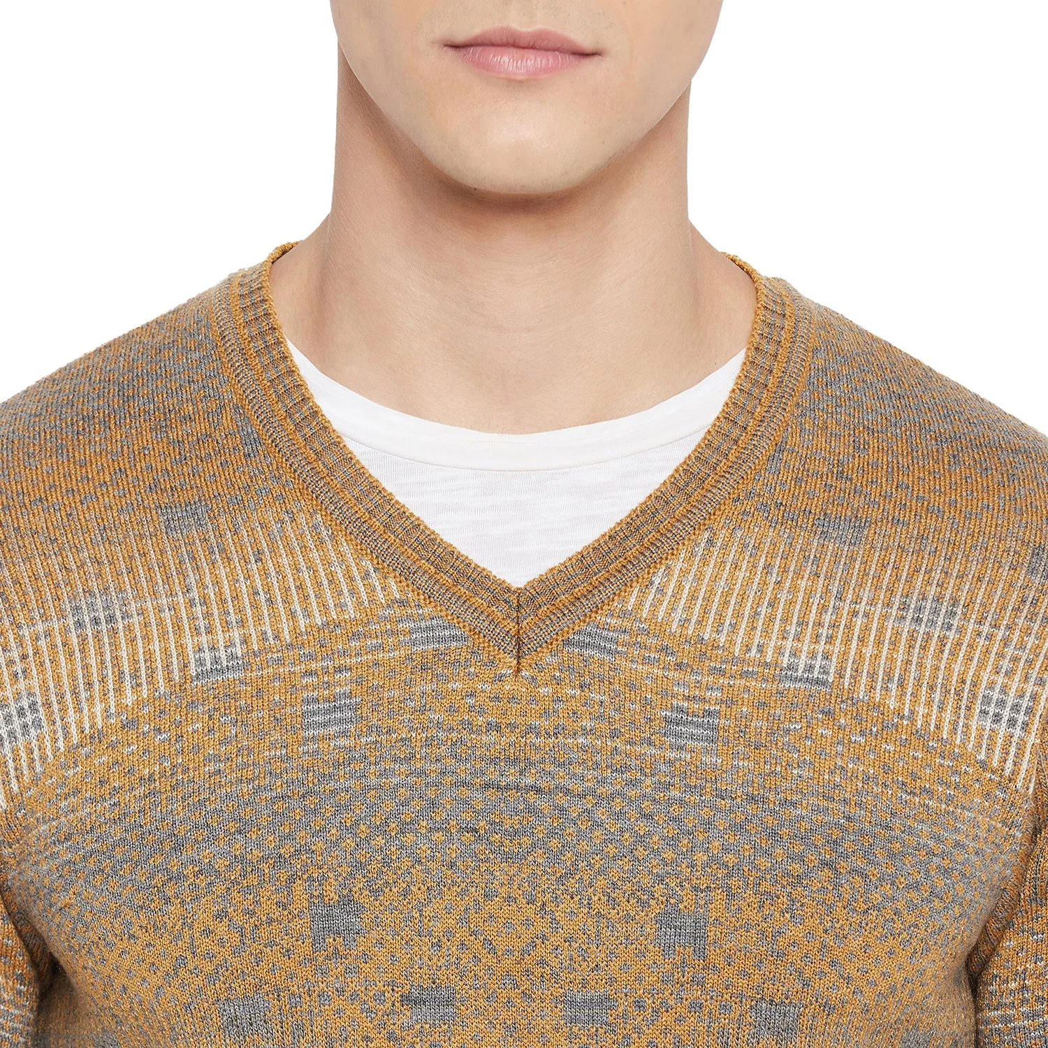 Duke Stardust Men Full Sleeve V Neck Sweater (SDS2066)