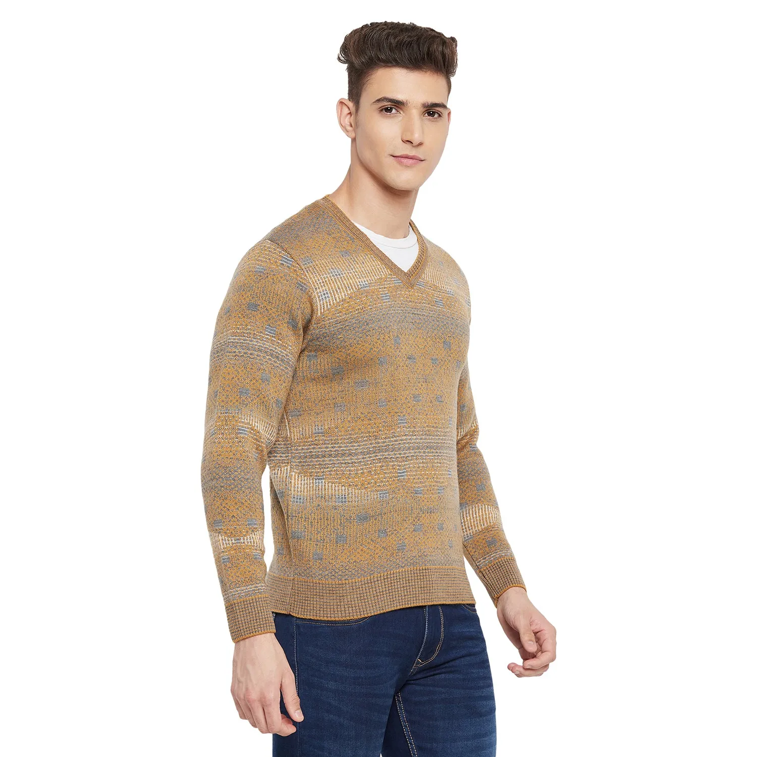 Duke Stardust Men Full Sleeve V Neck Sweater (SDS2066)