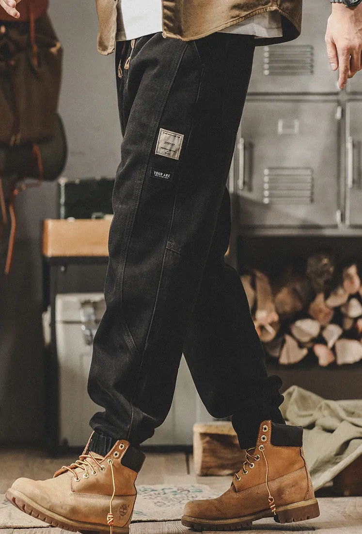 Elastic Waist Workwear Jogger Jeans