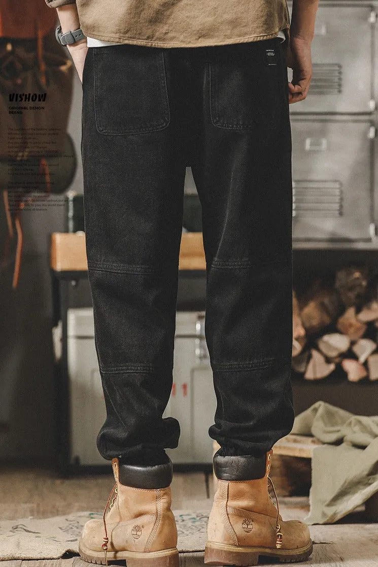 Elastic Waist Workwear Jogger Jeans