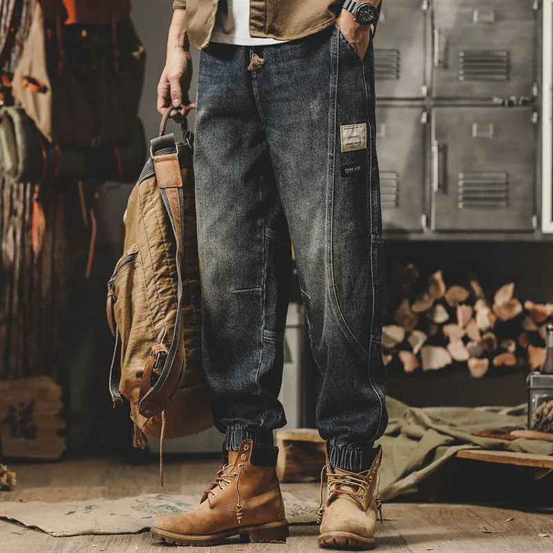 Elastic Waist Workwear Jogger Jeans