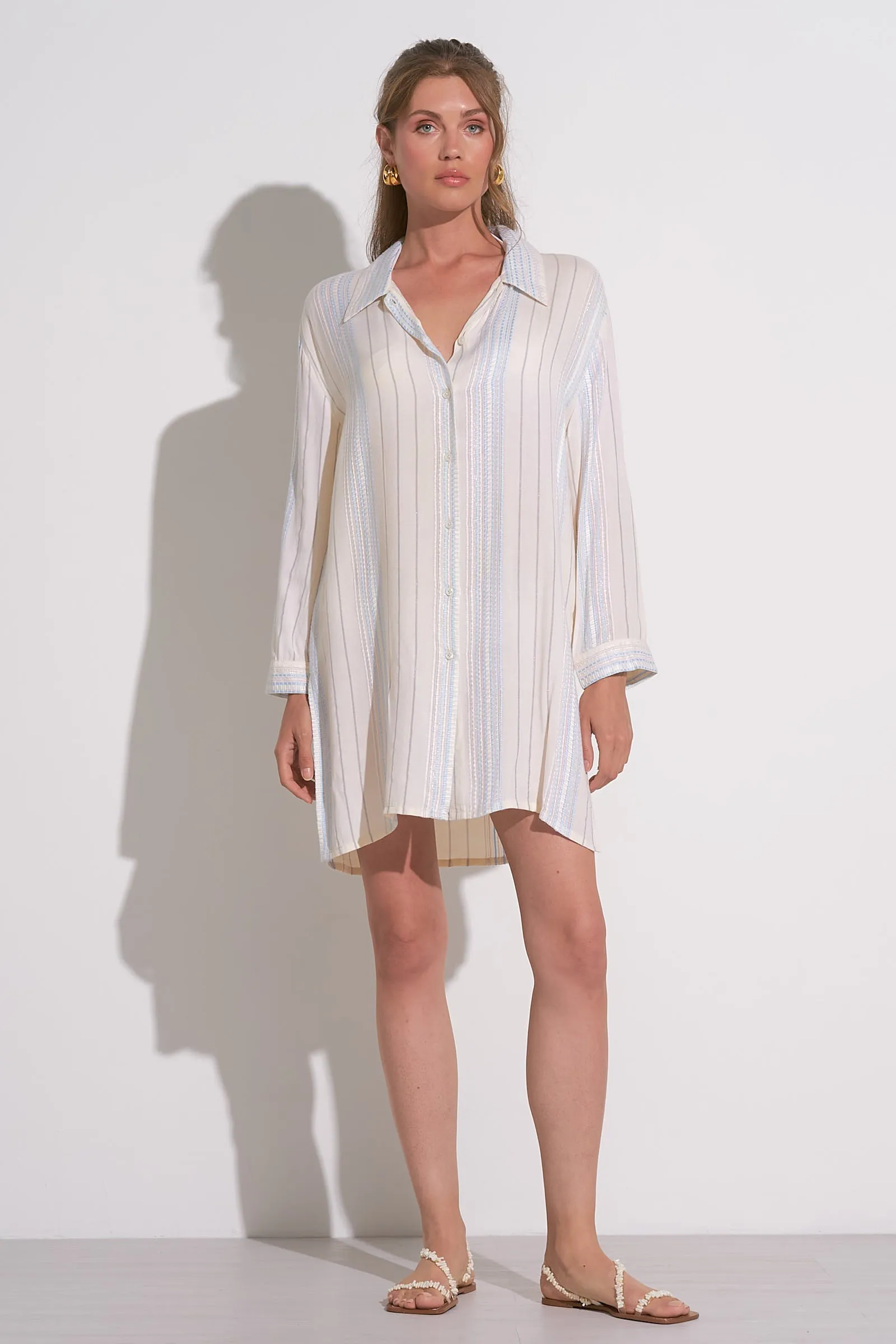 Embroidered Stripe Tunic