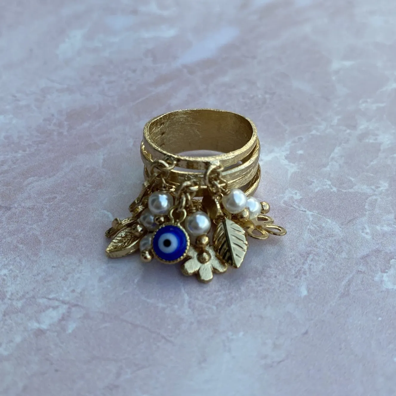 Exoticca Dangling Charms Ring