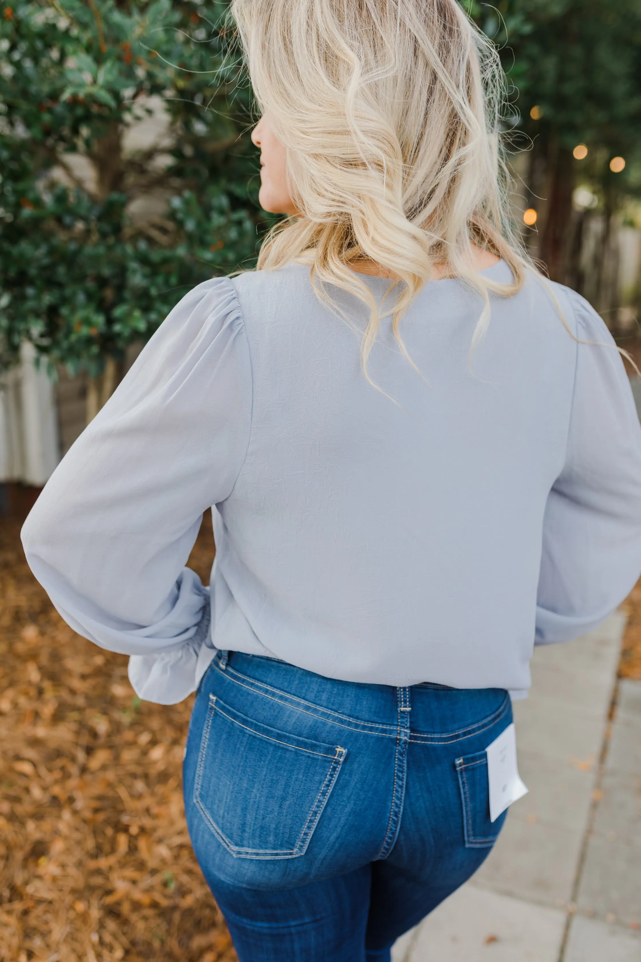 FINAL SALE Hailey Long Sleeve Gray Bodysuit