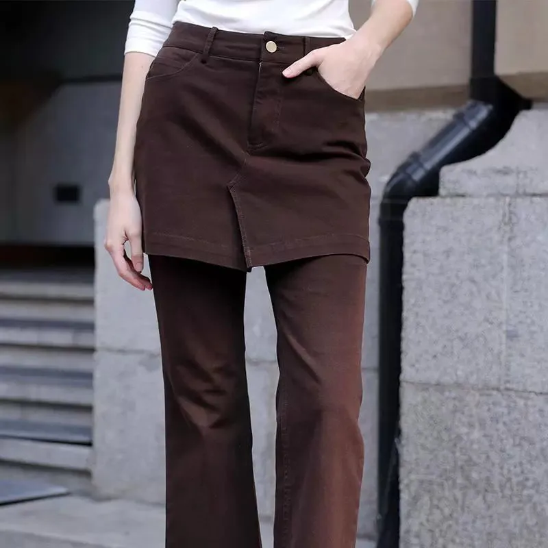 Flared Layered Trousers