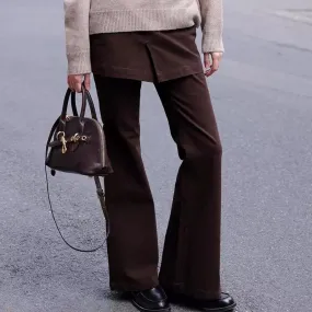 Flared Layered Trousers