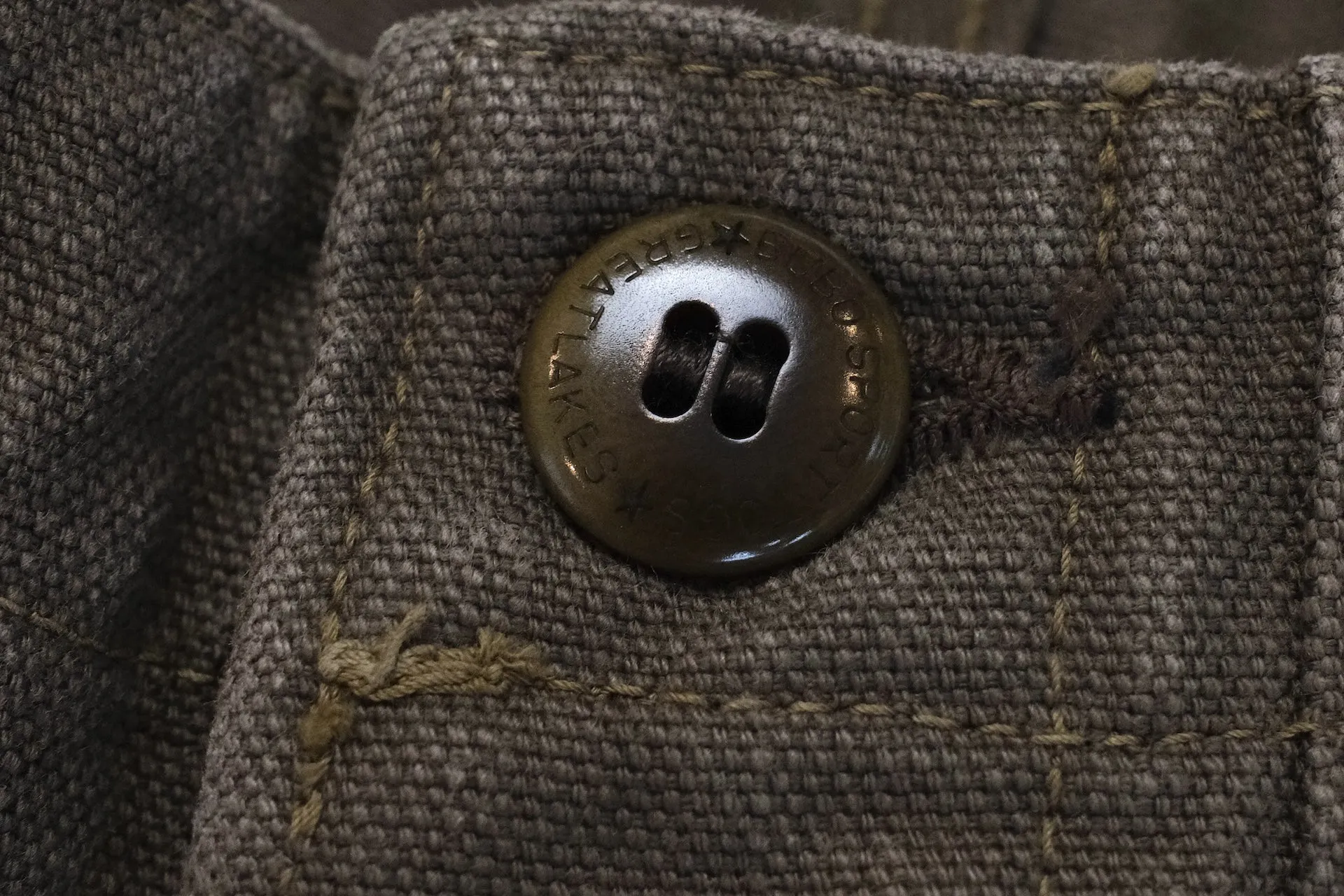 Freewheelers "Bear Tooth" Heavyweight Duck Canvas Trousers (Olive)
