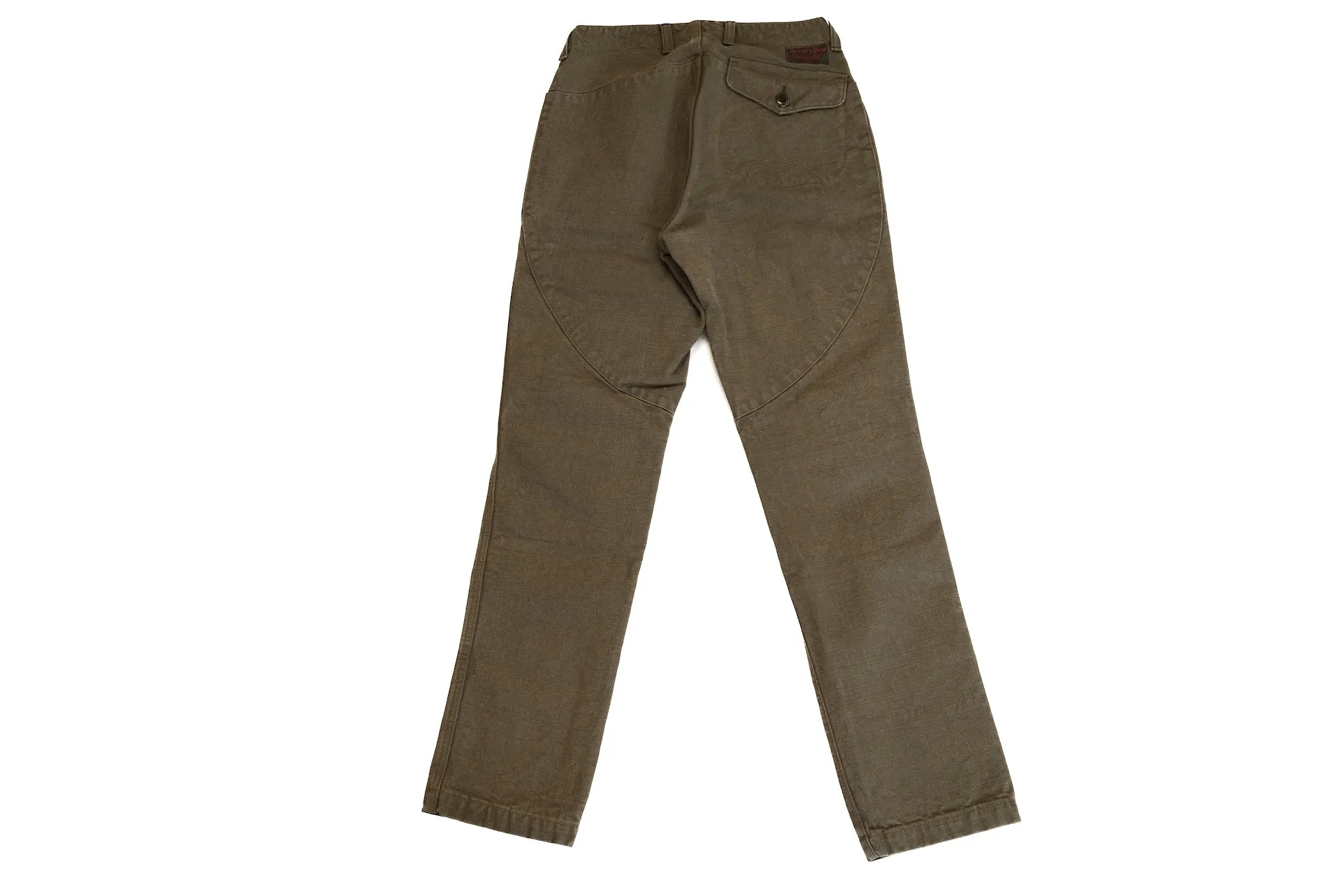 Freewheelers "Bear Tooth" Heavyweight Duck Canvas Trousers (Olive)