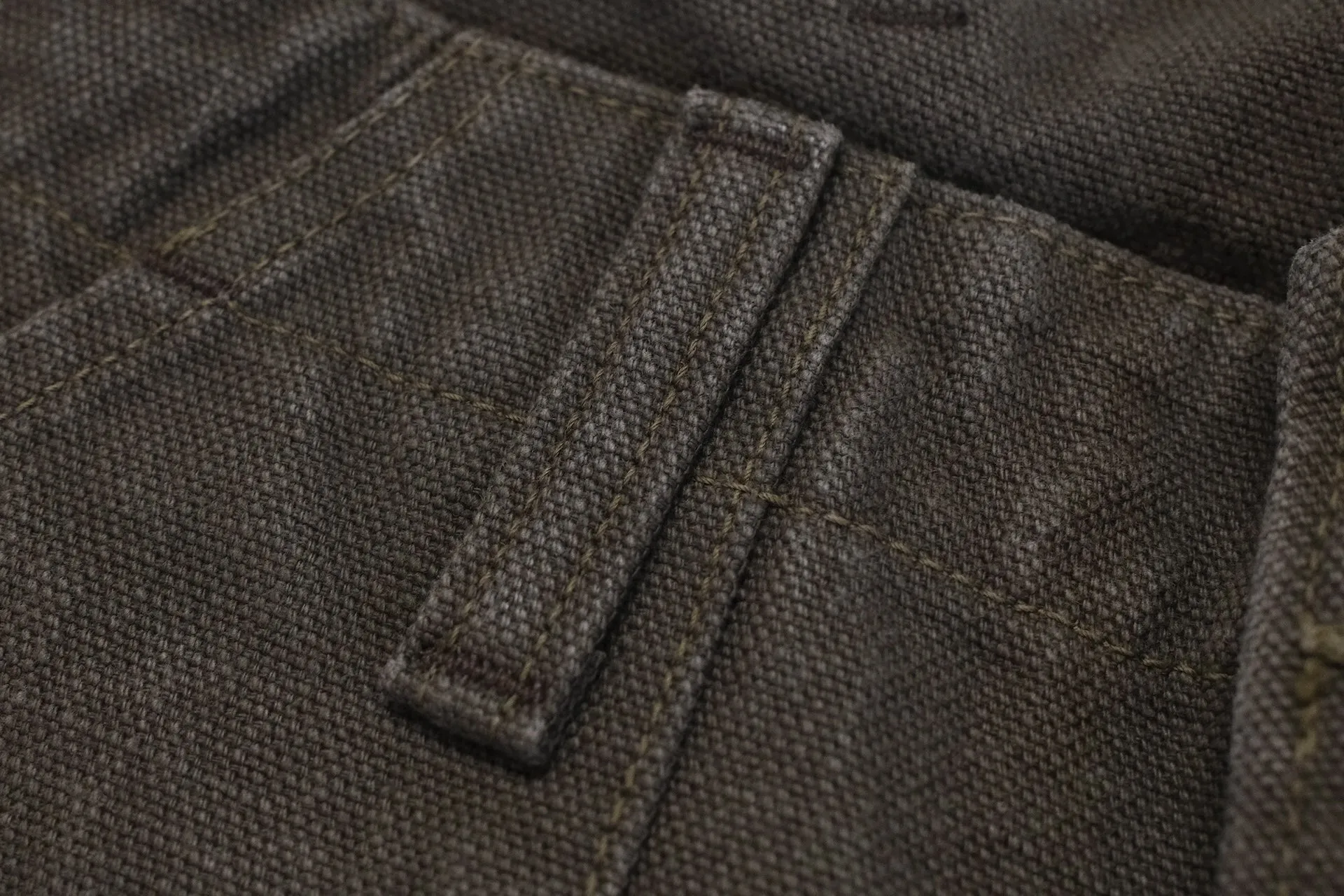 Freewheelers "Bear Tooth" Heavyweight Duck Canvas Trousers (Olive)