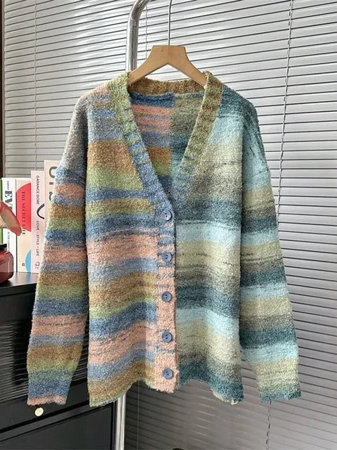 Gebreide vest - Monet print