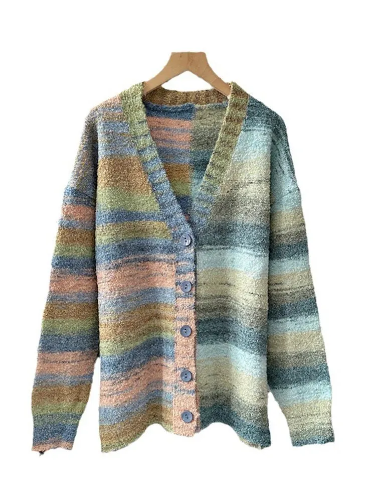 Gebreide vest - Monet print
