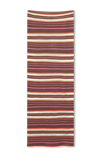 Golden Retro Stripe Knit Skirt