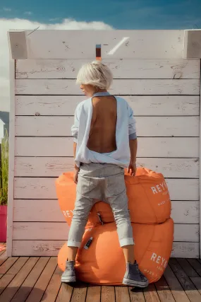 Grey Open-Back Shirt