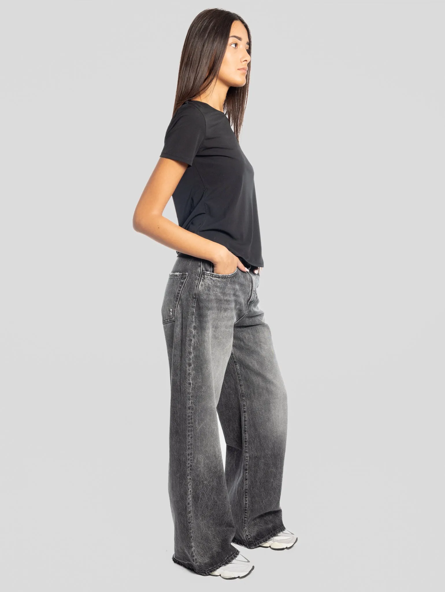 Jeans Debby Wide Leg Nero