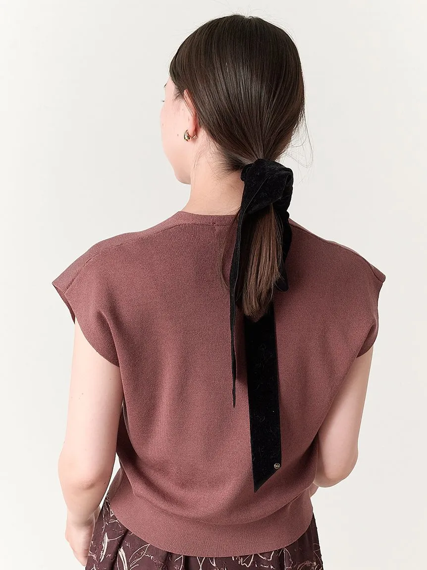 knit layered print dress