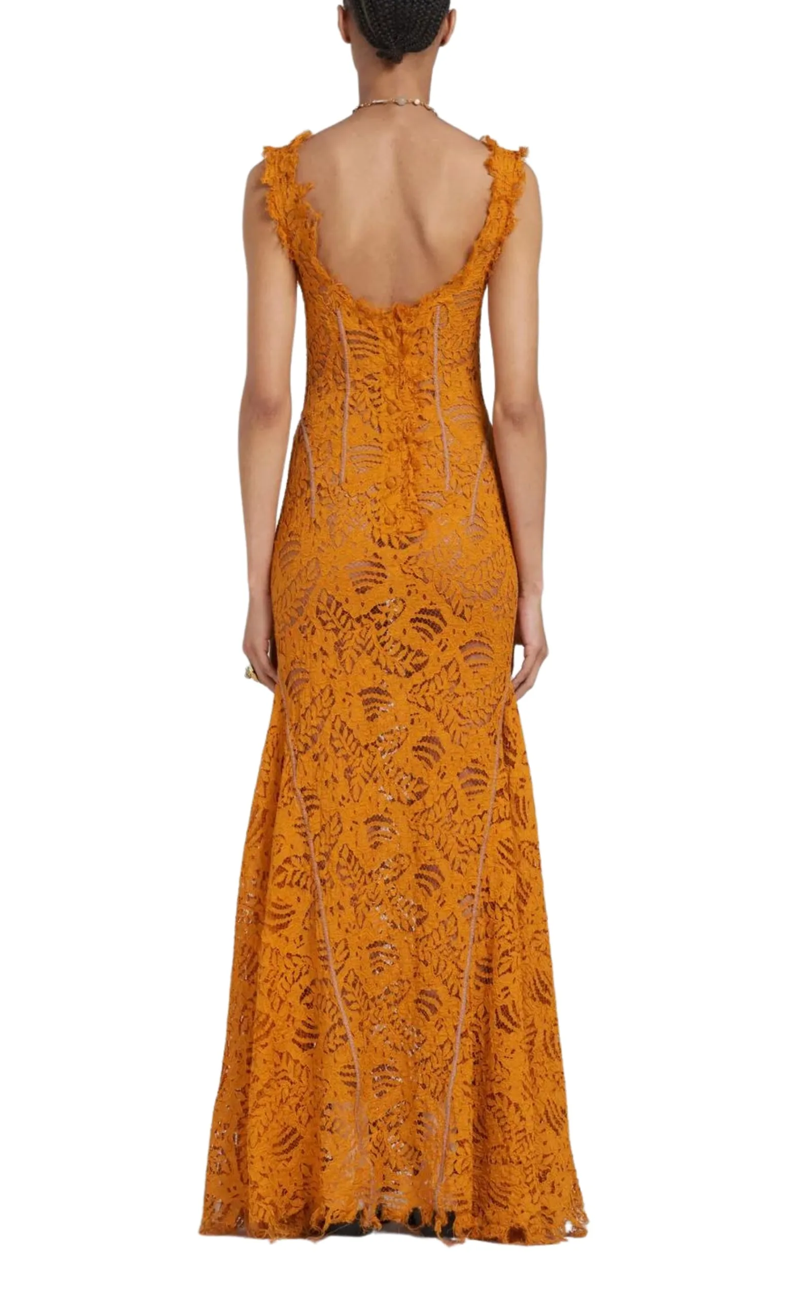 Lace Coreset Detail Maxi Dress