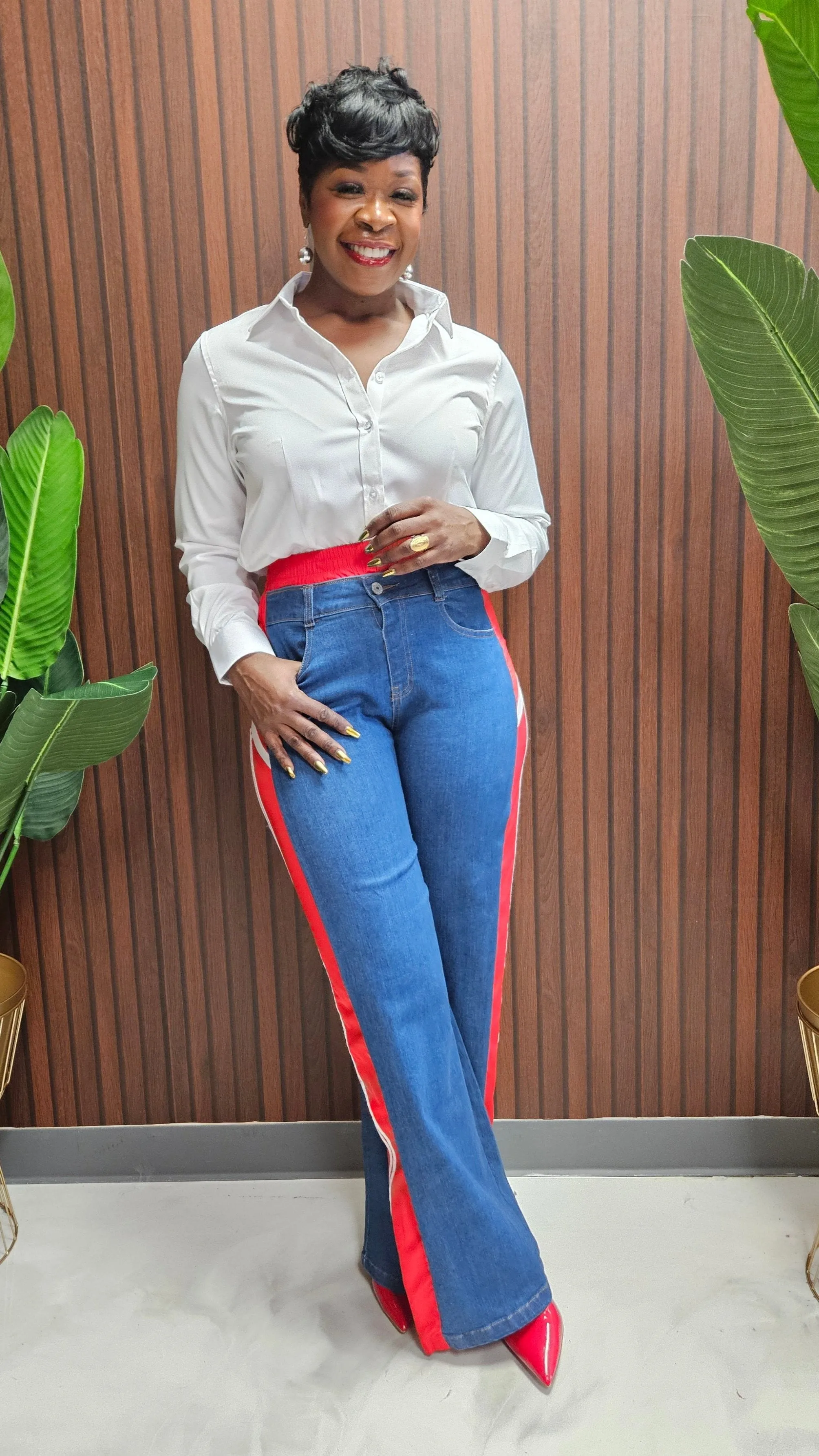 Lashanta Stripe Jeans