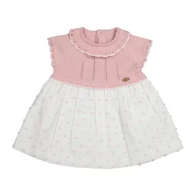 Mayoral Button Back Knit Dress in Sakura